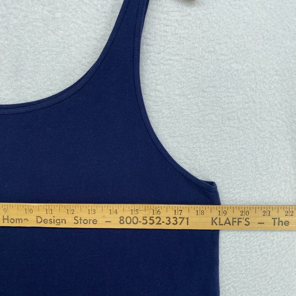 EILEEN FISHER Tank Top 1X Organic Cotton Ribbed Jersey Cami Scoopneck Shell Blue - Picture 6 of 10
